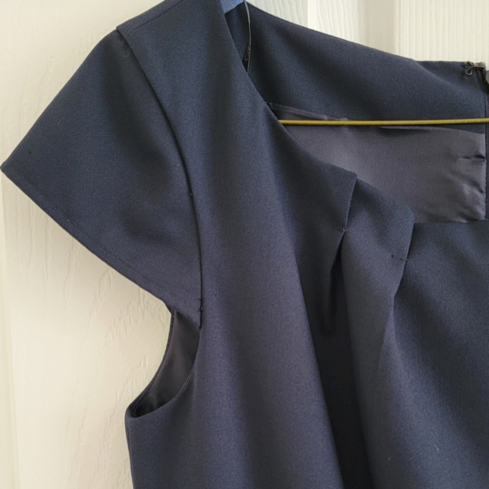 Calvin Klein Navy Blue Women's Sheath Dress, Size 0 - Picture 5 of 10